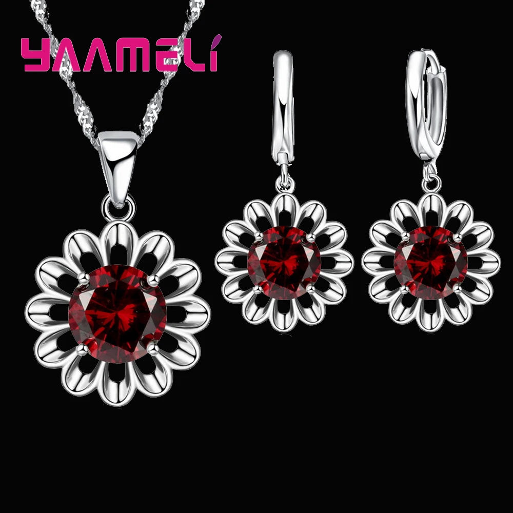 New Fashion Wedding Jewelry Set Women Top Quality 925 Sterling Silver