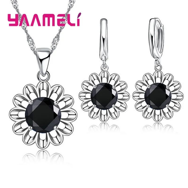 New Fashion Wedding Jewelry Set Women Top Quality 925 Sterling Silver